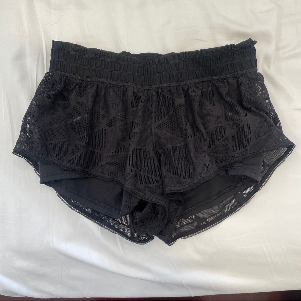 Lululemon Black Mesh Running Shorts